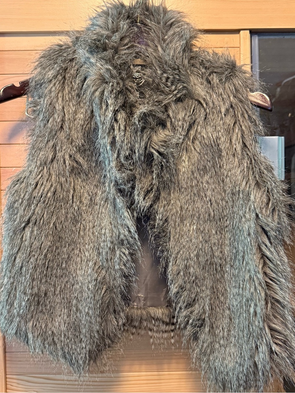 Sean John Gray Faux Fur Vest